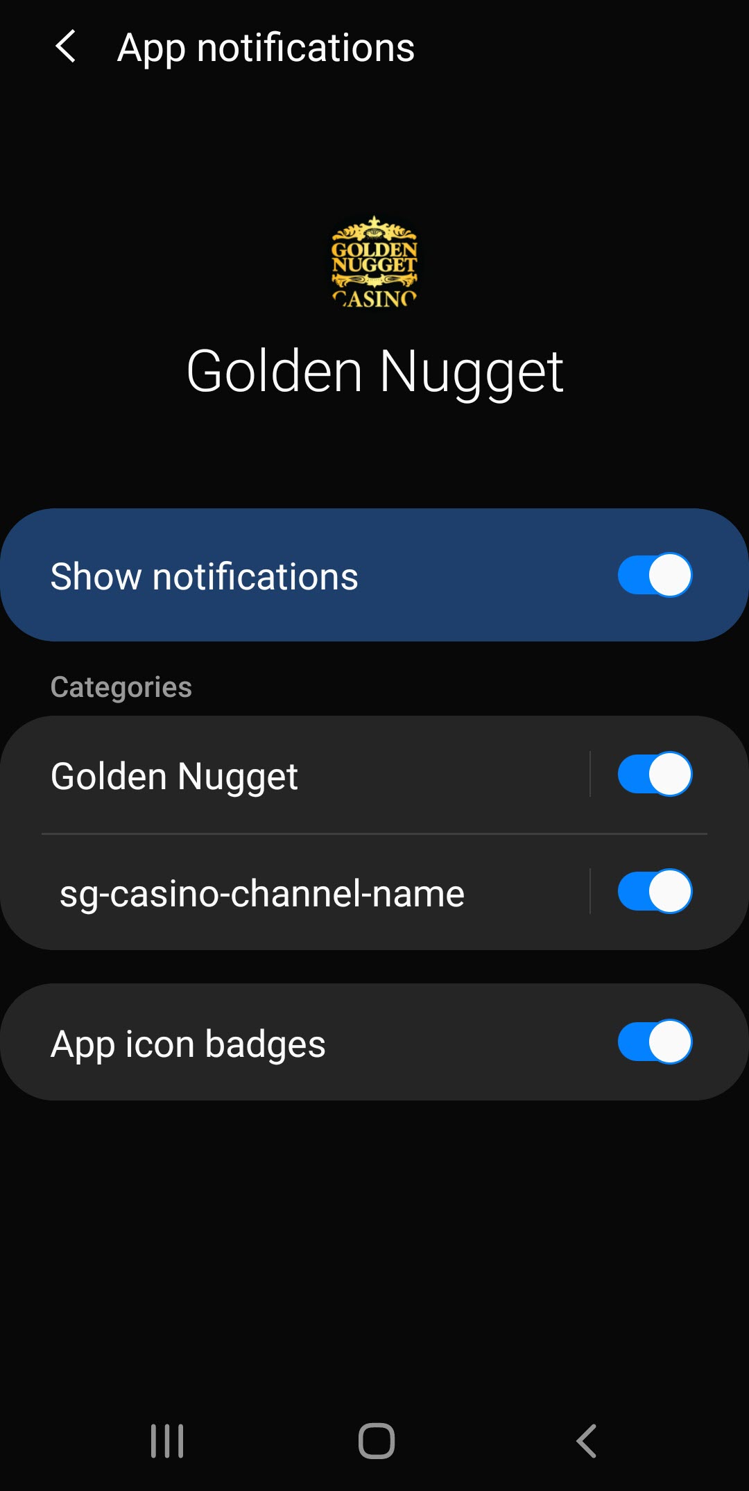 Golden Nugget App Notifications