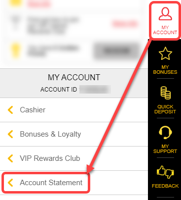 Account Statement Navigation