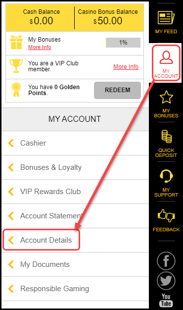 Navigate to Account Details