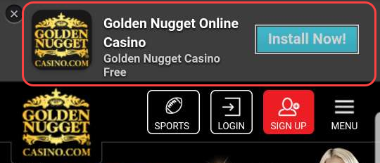 Navigate to GoldenNuggetCasino.com on your Android device and follow the link to install our app