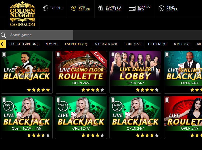 1) Visit the Live Dealer Lobby page.