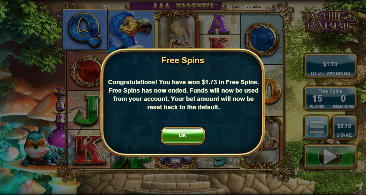 Bonus Spins Complete